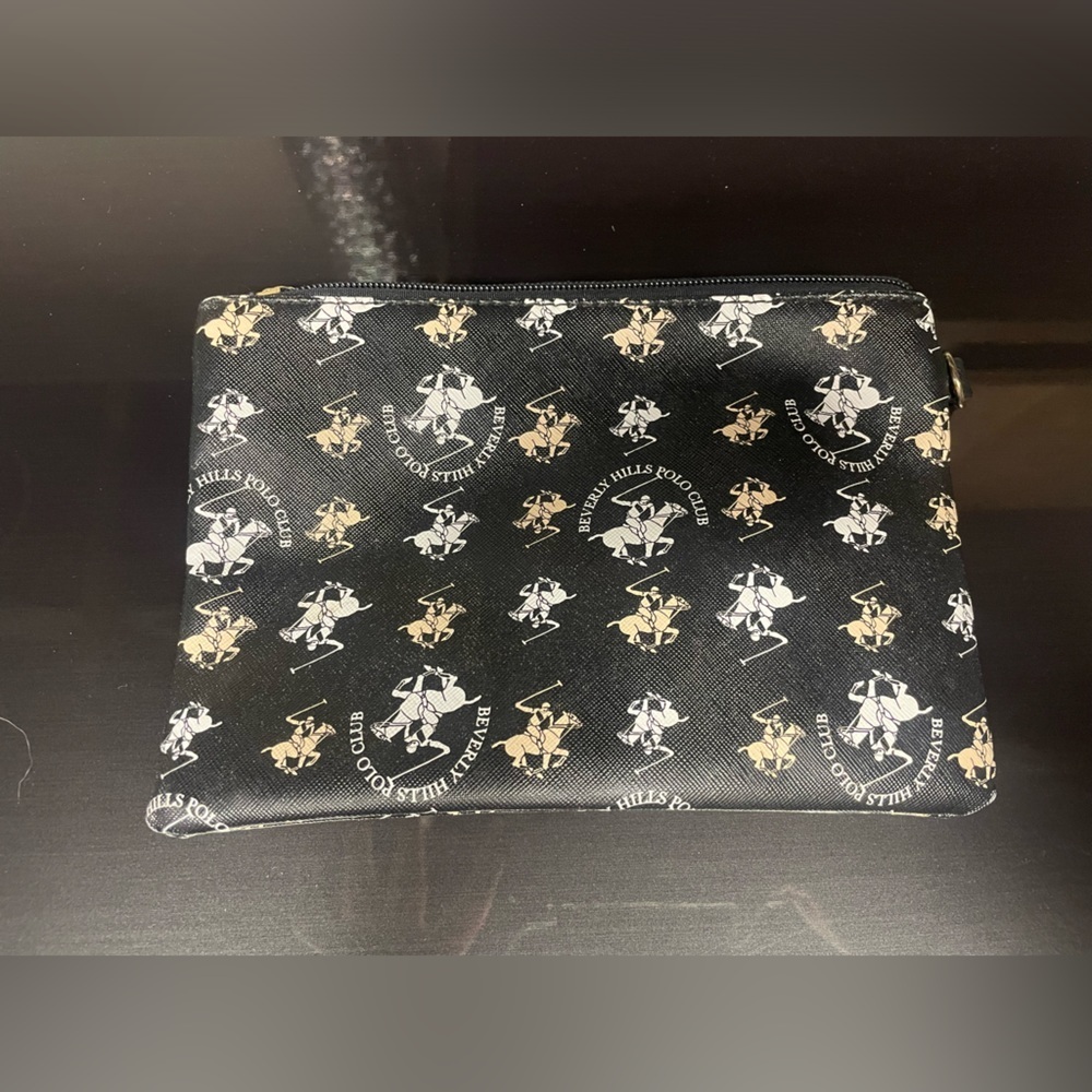 Black Beverly Hills Polo Club zip pouch